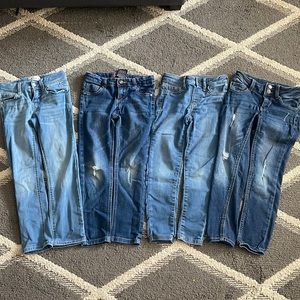 Girls size 6 skinny jeans lot.